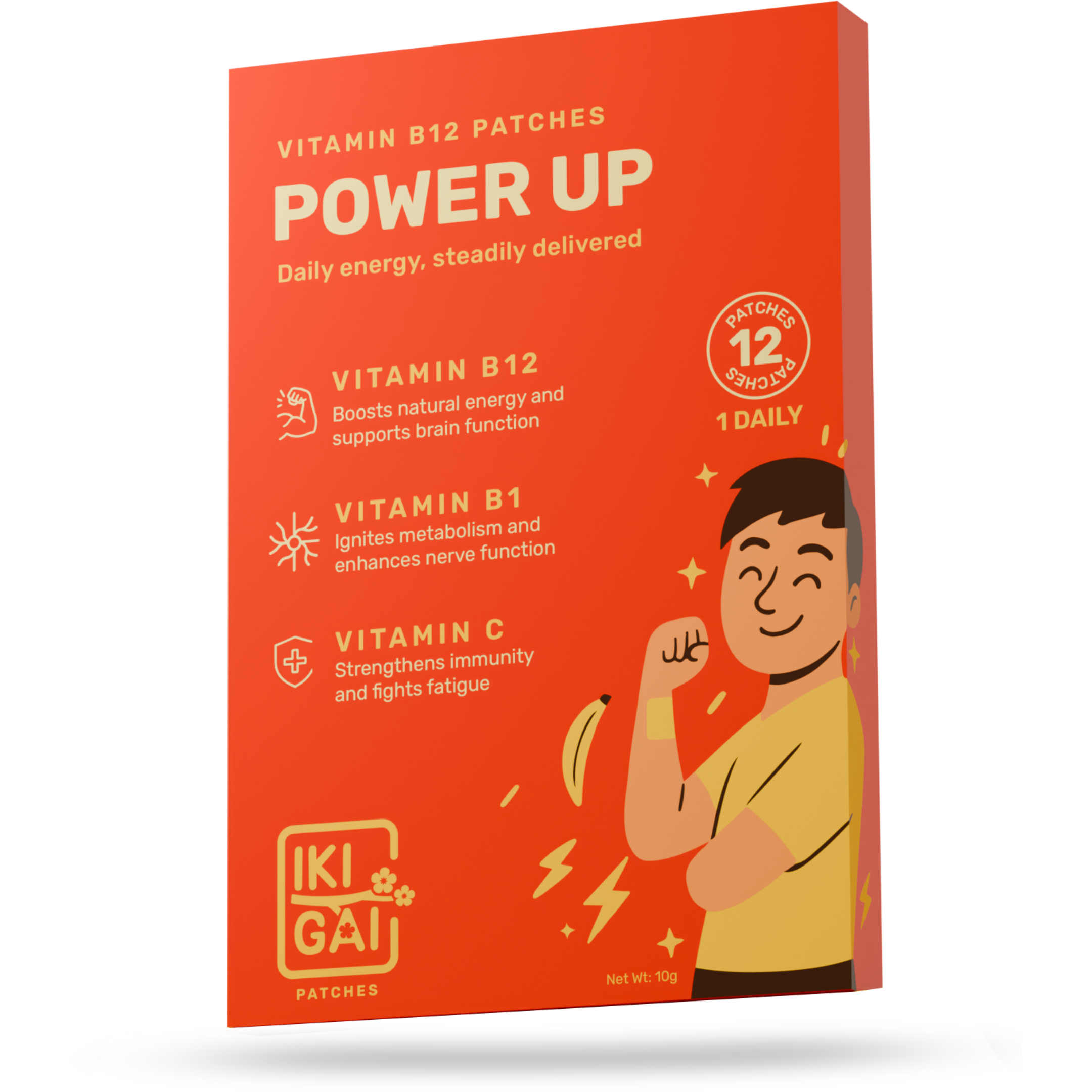 IKIGAI B12 Power Up Patches | Transdermal Patches with Vitamin B12, B1 & C