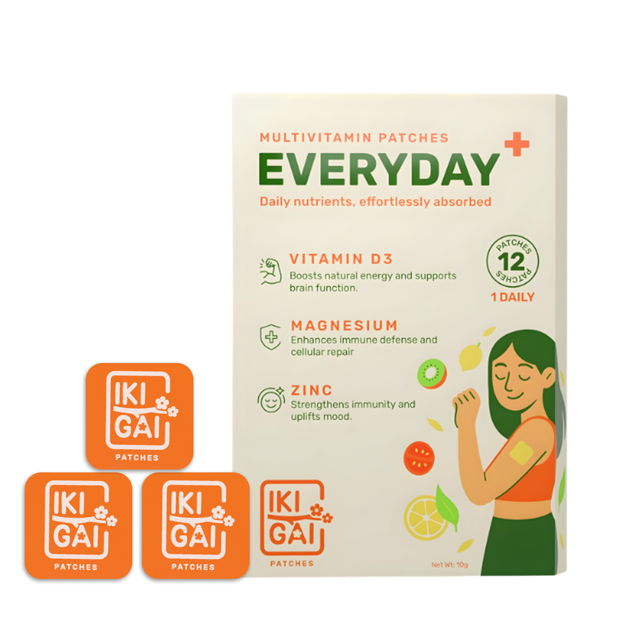 Everyday+ Patches with Vitamin D3, Magnesium, Zinc | Easy-to-Use Skin Patches.