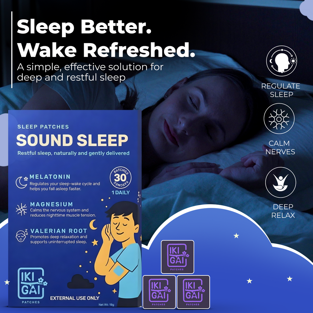 Sound Sleep Patch – Melatonin, Magnesium & Valerian Root | Deep Sleep & Relief.