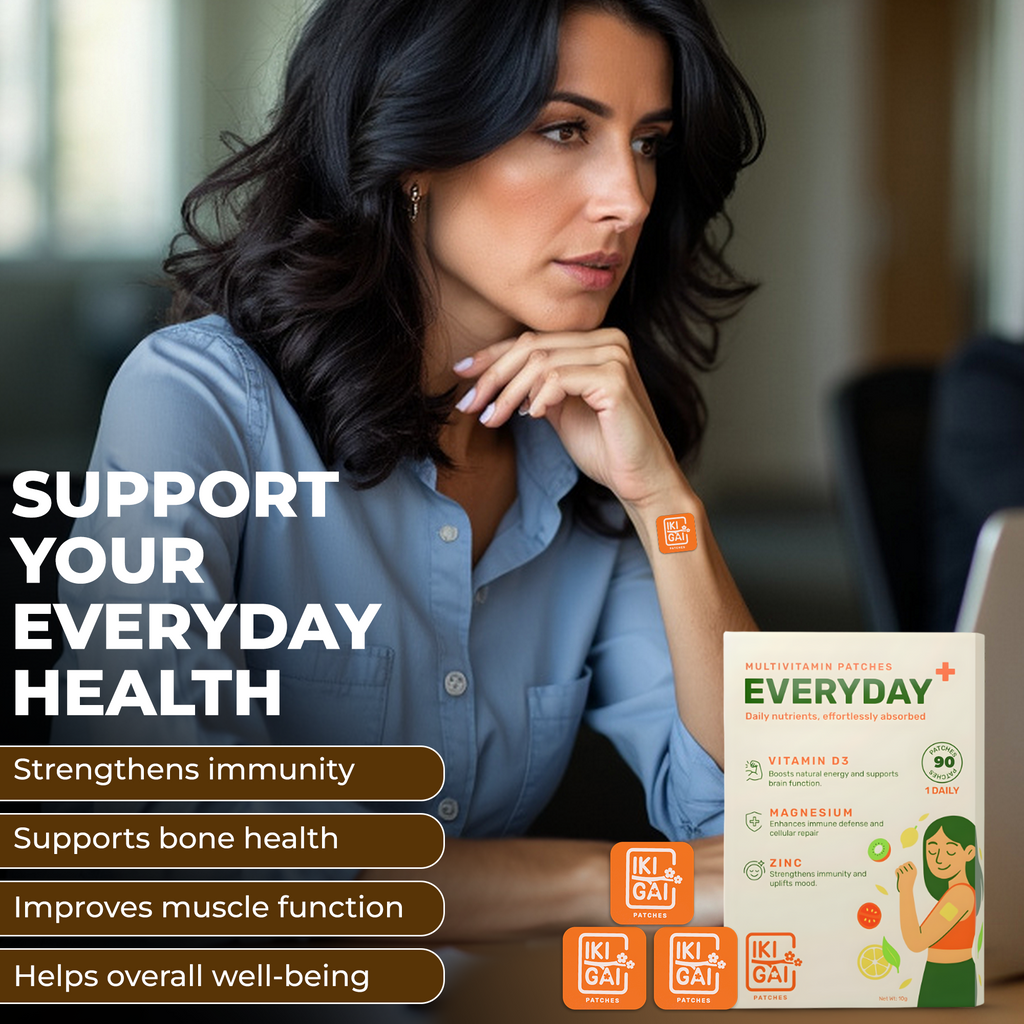 Everyday+ Patches with Vitamin D3, Magnesium, Zinc | Easy-to-Use Skin Patches.
