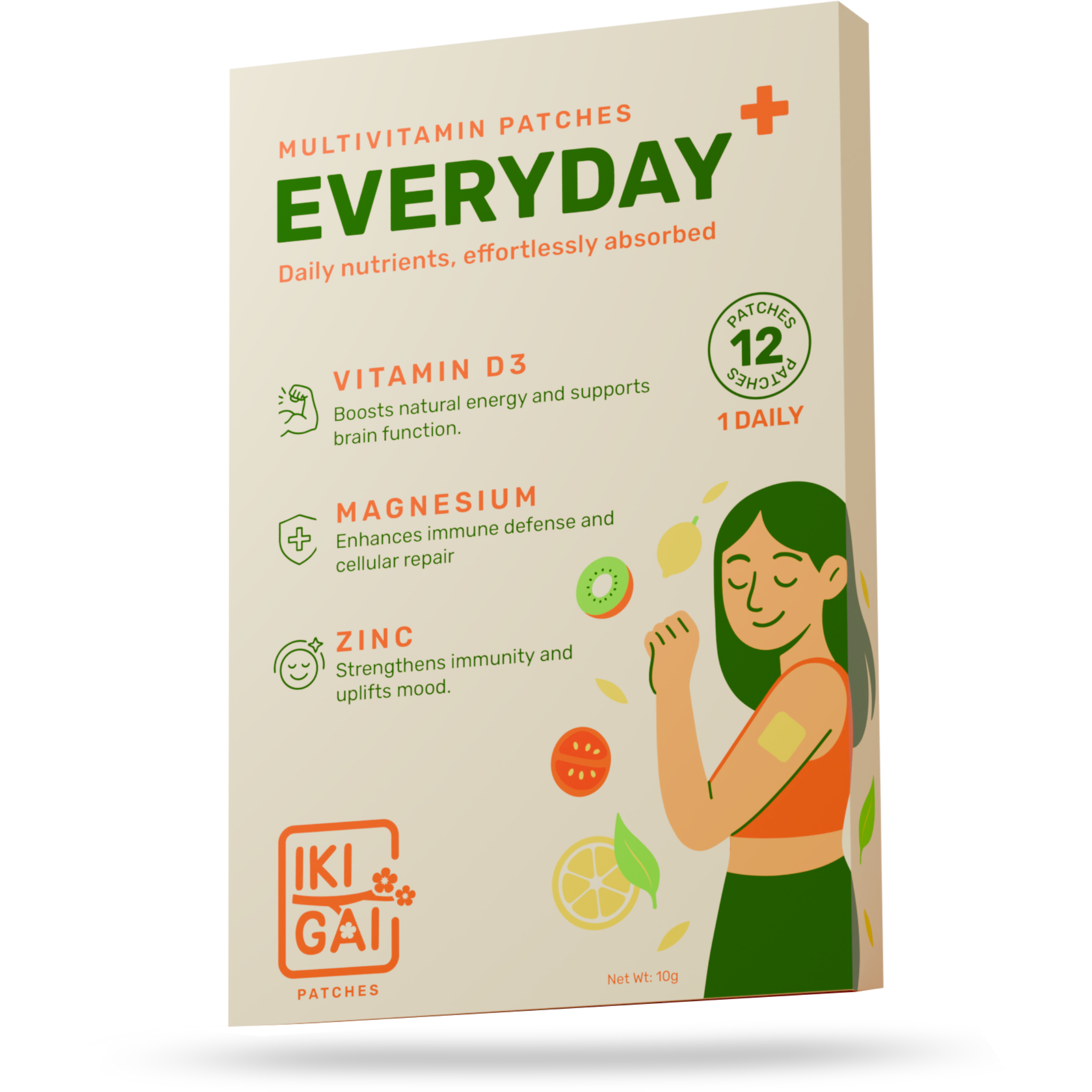 Everyday+ Patches with Vitamin D3, Magnesium, Zinc | Easy-to-Use Skin Patches.