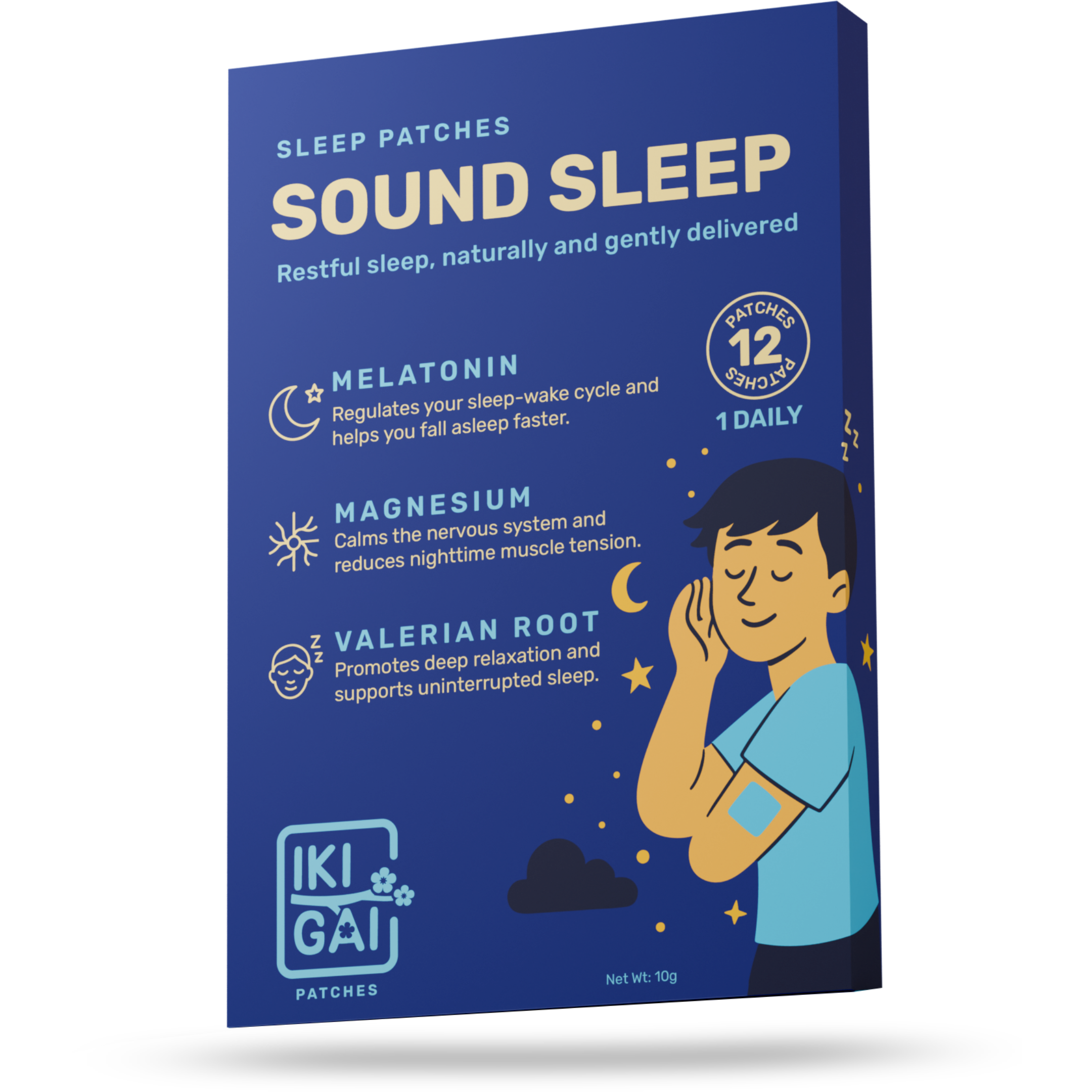 Sound Sleep Patch – Melatonin, Magnesium & Valerian Root | Deep Sleep & Relief.